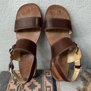 Michael Kors Dark Brown Leather Sandals